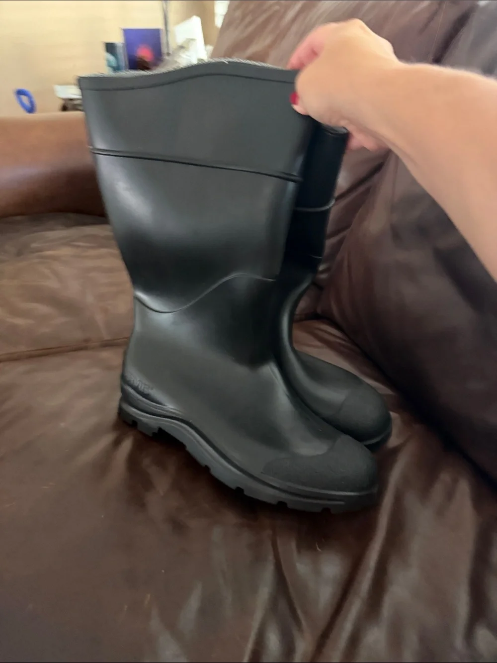 Servus Black Waterproof Rubber Rain Boots size 11